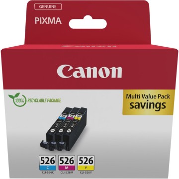 CANON CLI-526 | Pack cartouches d'encre Canon CLI-526 | PIXMA iP48500 | CMY | 3x9ml