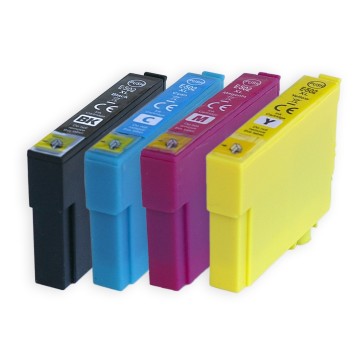 ECOPrinter Epson 502P1 | Pack de 4 cartouches ECOPrinter équivalent à Epson 502 XL  | Famille Epson 502 | 1 noir et 3 Couleurs individuelles | 550/470 pages