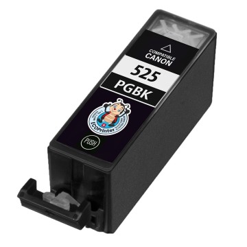 ECOPrinter Canon 525BK | Cartouche ECOPrinter équivalent à Canon PGI-525   | Famille Canon PGI-525 / CLI-526 | Noir (BK) | 350 pages