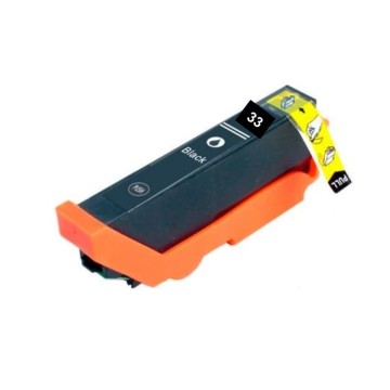 ECOPrinter Epson 33PBK | Cartouche ECOPrinter équivalent à Epson 33XL | Famille Epson 33 (Orange) | Photo Noir (PBK) | 400 pages