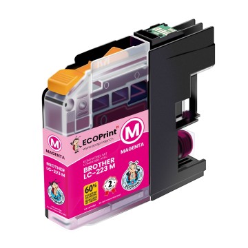 ECOPrinter Brother 223M | Cartouche ECOPrinter équivalent à Brother LC-223  | Famille Brother LC-223 | Magenta (M) | 700 pages