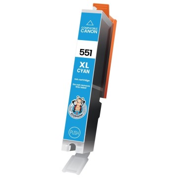 ECOPrinter Canon 551C | Cartouche ECOPrinter équivalent à Canon CLI-551 XL   | Famille Canon PGI-550 / CL-551 | Cyan (C) | 695 pages