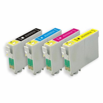 ECOPrinter Epson 29P1 | Pack de 4 cartouches ECOPrinter équivalent à Epson T29XL  | Famille Epson T1299x | 1 noir et 3 Couleurs individuelles | 600/700 pages
