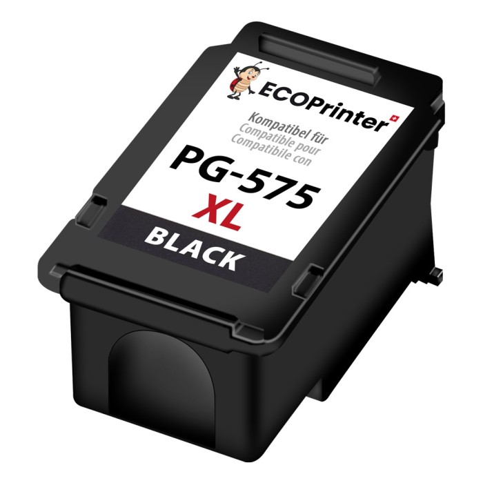 ECOPrinter Canon 575BK | Cartouche ECOPrinter équivalent à Canon PG-575XL   | Famille Canon PG-575 / CLI-576 | Noir (BK) | 450 pages