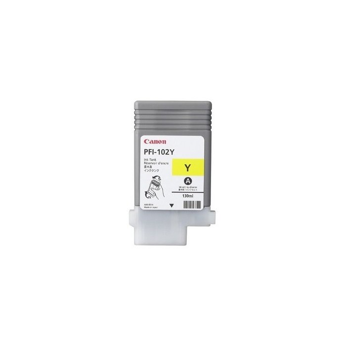 CANON PFI-102Y | Cartouche d'encre Canon PFI-102Y | IPF 700 | Jaune (Y) | 130ml