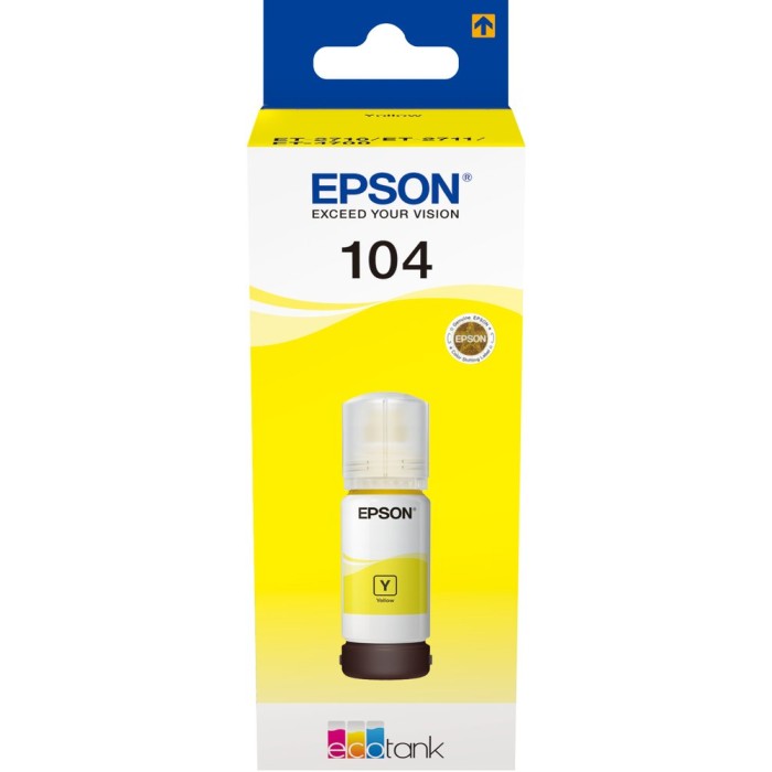 EPSON T00P440 | Bouteille d'encre Epson 104 | Famille Epson 104 | Jaune (Y) | 7'500 pages