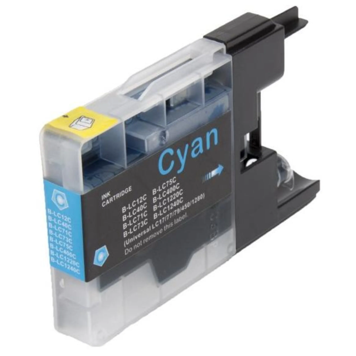 ECOPrinter Brother 1240C | Cartouche ECOPrinter équivalent à Brother LC-1240 - LC-1280  | Famille Brother LC-1240-1280 | Cyan (C) | 1'200 pages