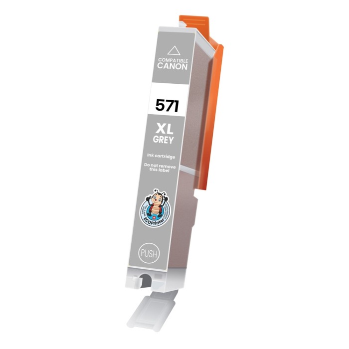 ECOPrinter Canon 571G | Cartouche ECOPrinter équivalent à Canon CLI-571 XL | Famille Canon PGI-570 / CLI-571 | Gris (G) | 300 pages
