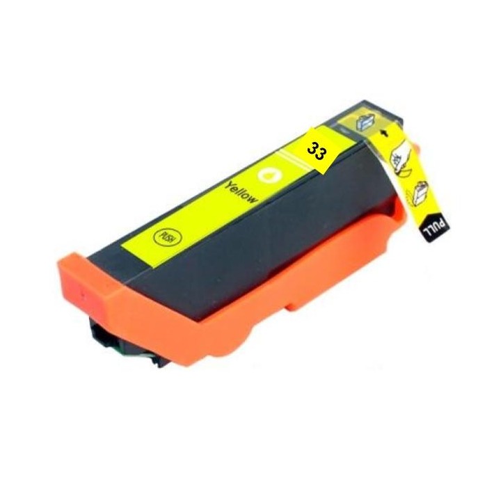 ECOPrinter Epson 33Y | Cartouche ECOPrinter équivalent à Epson 33 XL   | Famille Epson 33 (Orange) | Jaune (Y) | 650 pages